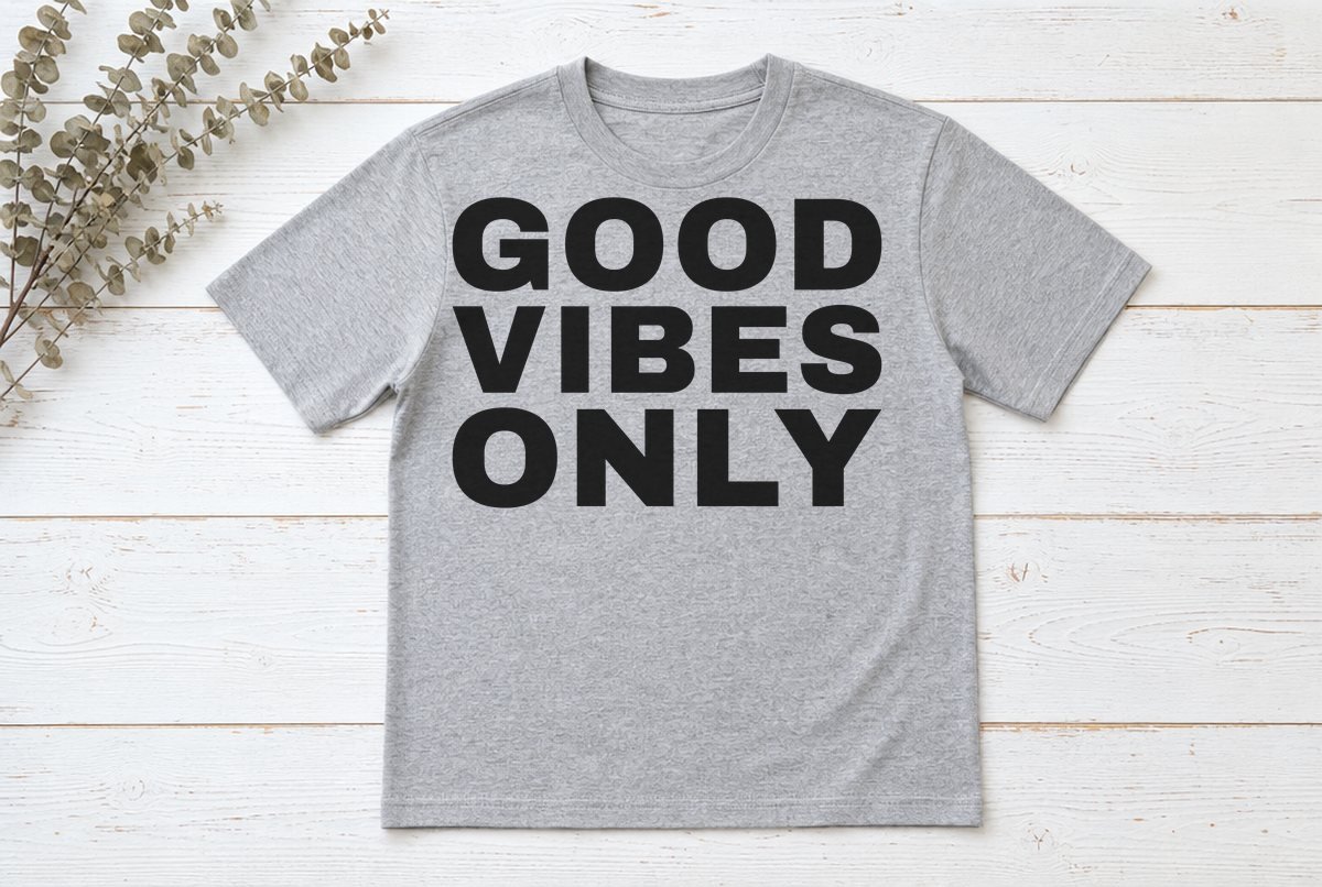 How to Make Your First Shirt With a Cricut design on a gray T-shirt