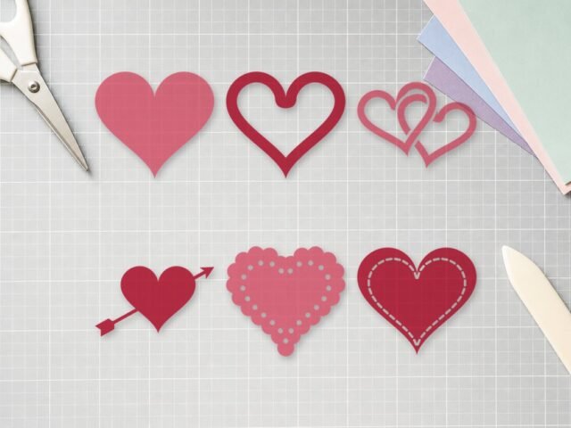 Free Heart SVG Files: 8 Shapes for Cricut and Silhouette