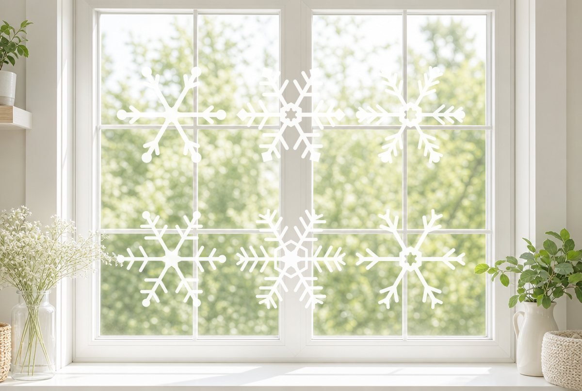 Free Snowflake SVG Files design on a window