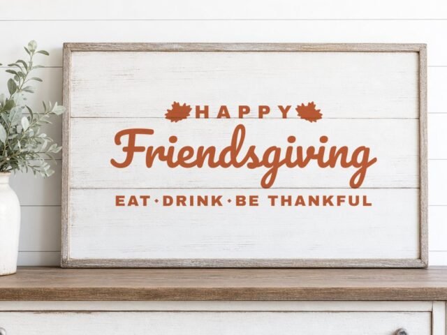 Friendsgiving SVG for Aprons, Towels and Signs