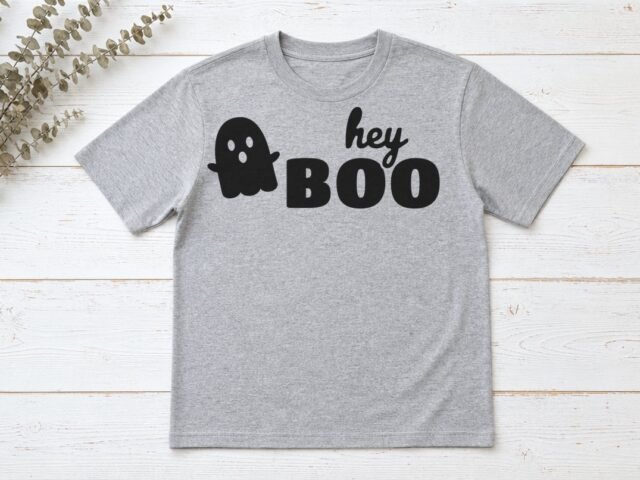 Hey Boo Ghost SVG for Halloween Shirts