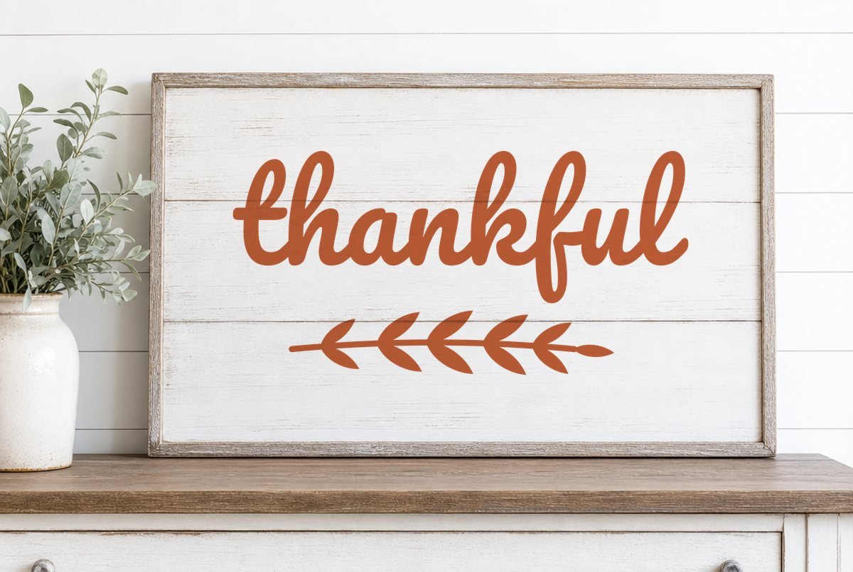 How to Use Transfer Tape design on a whitewashed wood sign