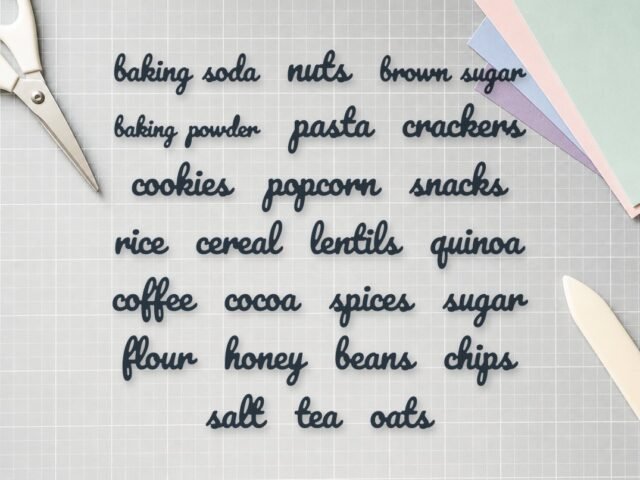 Pantry Label SVG: 24 Words in One File
