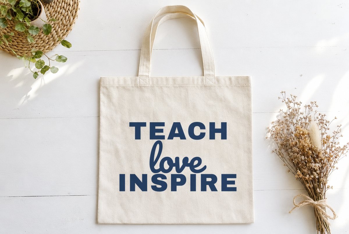 Teacher Appreciation SVG Teacher Appreciation SVG design on a canvas tote bag