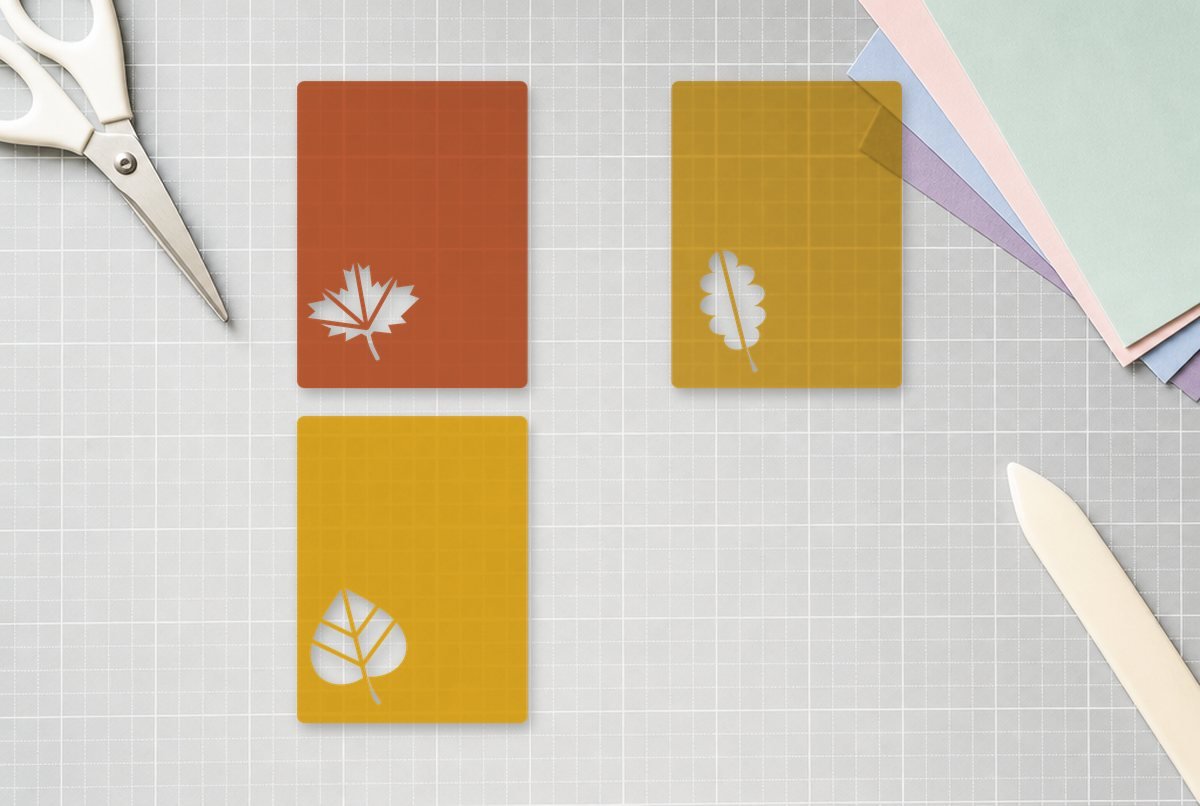 Thanksgiving Place Cards SVG design cut out and laid on a cutting mat