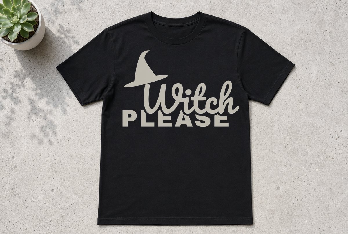 Free Witch Hat SVG Free Witch Hat SVG design on a black T-shirt